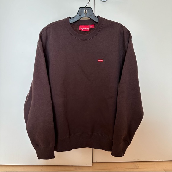 Supreme small box crewneck sweatshirts dark brown size S - Picture 3 of 7